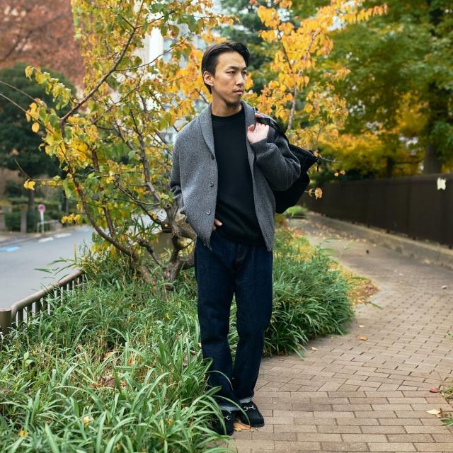 シップス（SHIPS）/【WEB限定】SHIPS:〈手洗い可能〉ミックス ポリ ショールカラー ニット カーディガン