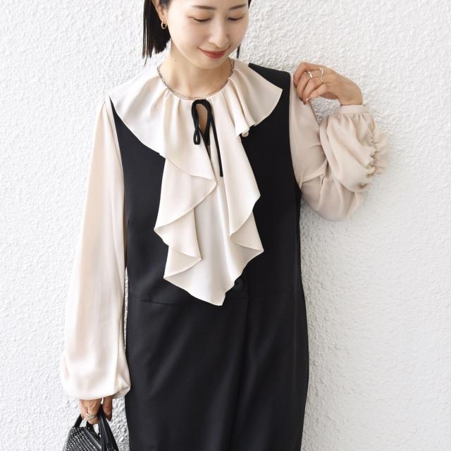 シップス（SHIPS）/【SHIPS別注】troisiemeCHACO: 〈手洗い可能〉ラッフル フリル ブラウス