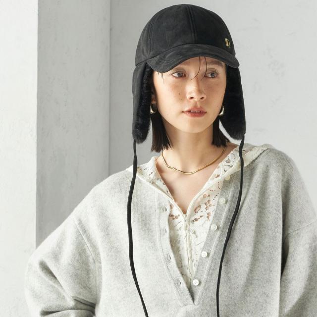 シップス（SHIPS）/《予約》Revis．: ポリエステル スエード フライト キャップ