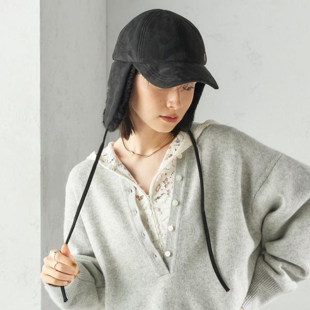 シップス（SHIPS）/《予約》Revis．: ポリエステル スエード フライト キャップ