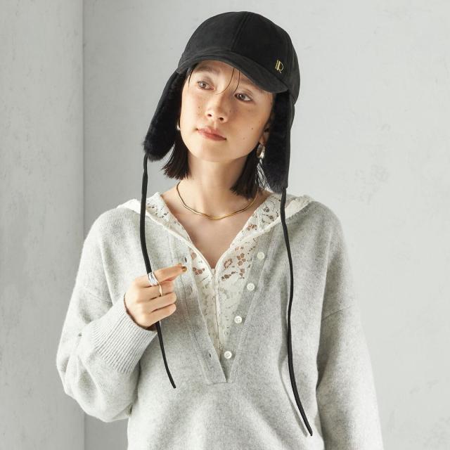 シップス（SHIPS）/《予約》Revis．: ポリエステル スエード フライト キャップ