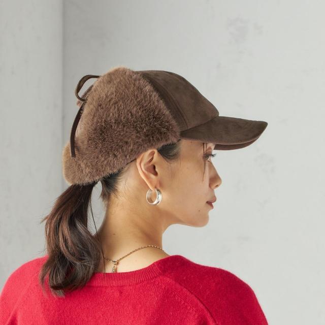 シップス（SHIPS）/《予約》Revis．: ポリエステル スエード フライト キャップ