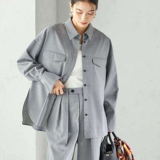 シップス（SHIPS）/〈手洗い可能〉トロピカル ポケット シャツ（セットアップ対応）