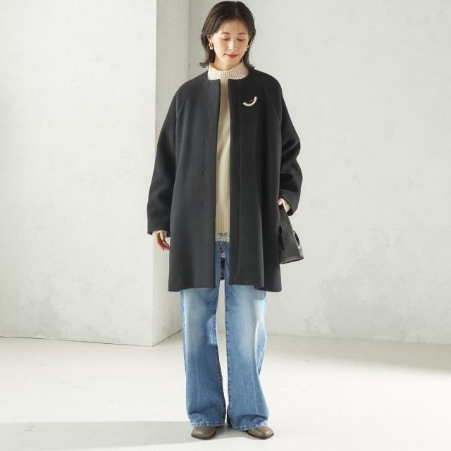 シップス（SHIPS）/Pure SUPER100 ノーカラー コート_3