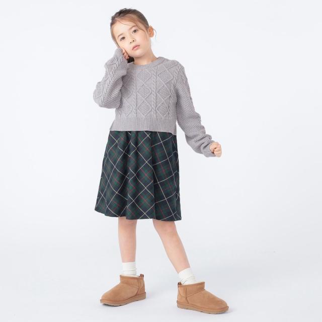 シップス（SHIPS）/SHIPS KIDS:100〜130cm /〈洗濯機可能〉ケーブルニット ドッキング ワンピース_10
