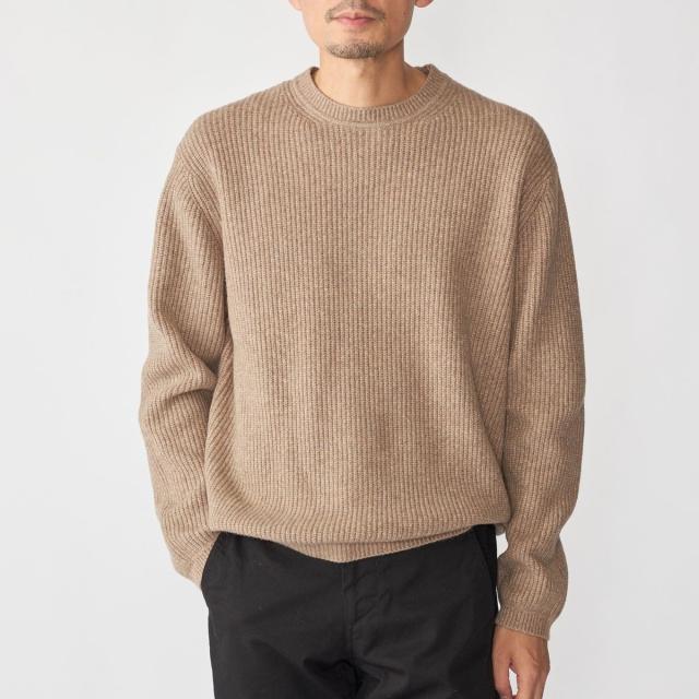 シップス（SHIPS）/SHIPS: 〈手洗い可能〉7ゲージ ブラッシュド クルーネック プルオーバー