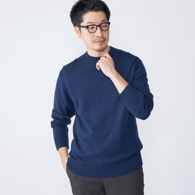 シップス（SHIPS）/SHIPS:〈手洗い可能〉9ゲージ コンフォート モックネック プルオーバー ニット