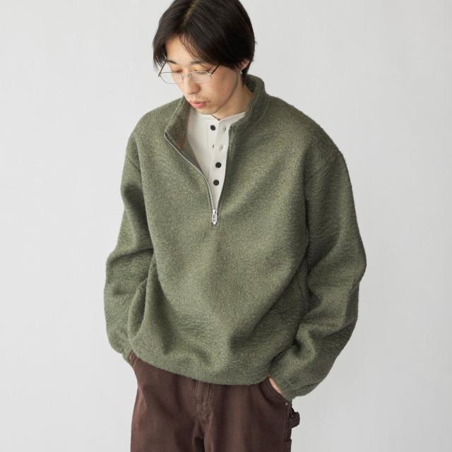 シップス（SHIPS）/City Ambient Products: シャギー フリース ハーフジップ プルオーバー