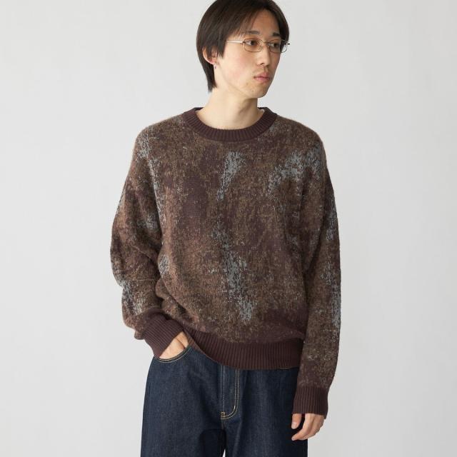 シップス（SHIPS）/City Ambient Products: シャギー ジャカード クルーネック ニット