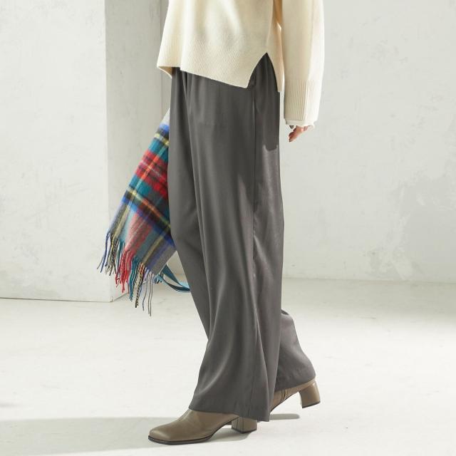 シップス（SHIPS）/《一部追加予約》〈手洗い可能〉サテン ドロスト パンツ