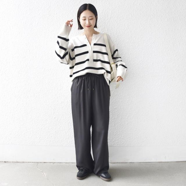 シップス（SHIPS）/《一部追加予約》〈手洗い可能〉サテン ドロスト パンツ