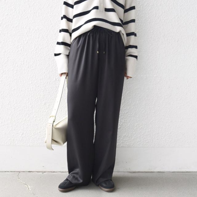 シップス（SHIPS）/《一部追加予約》〈手洗い可能〉サテン ドロスト パンツ