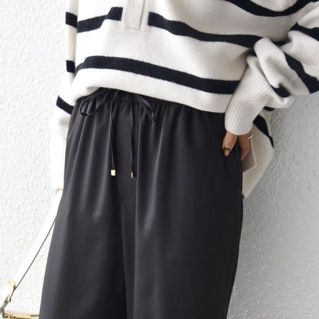 シップス（SHIPS）/《一部追加予約》〈手洗い可能〉サテン ドロスト パンツ