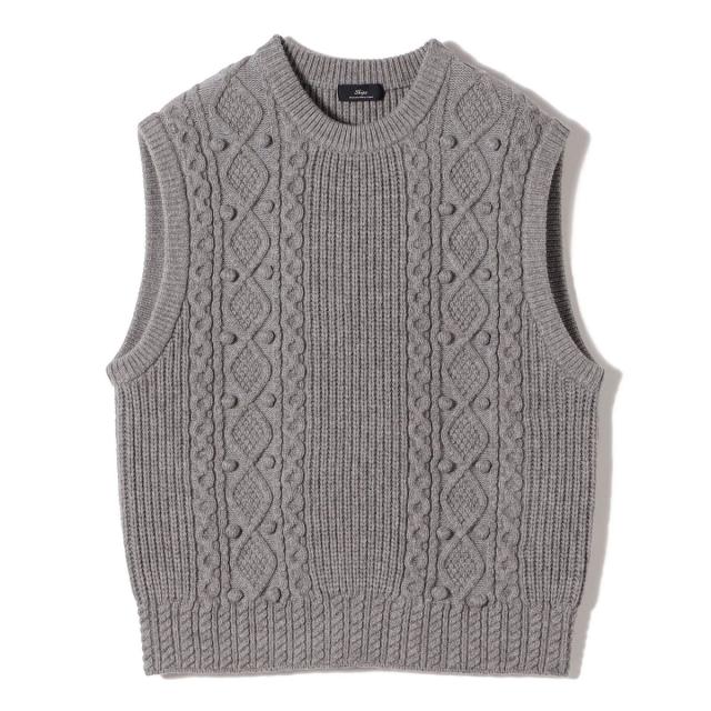 シップス（SHIPS）/SHIPS Primary Navy Label:〈手洗い可能〉PON PON ケーブル ベスト