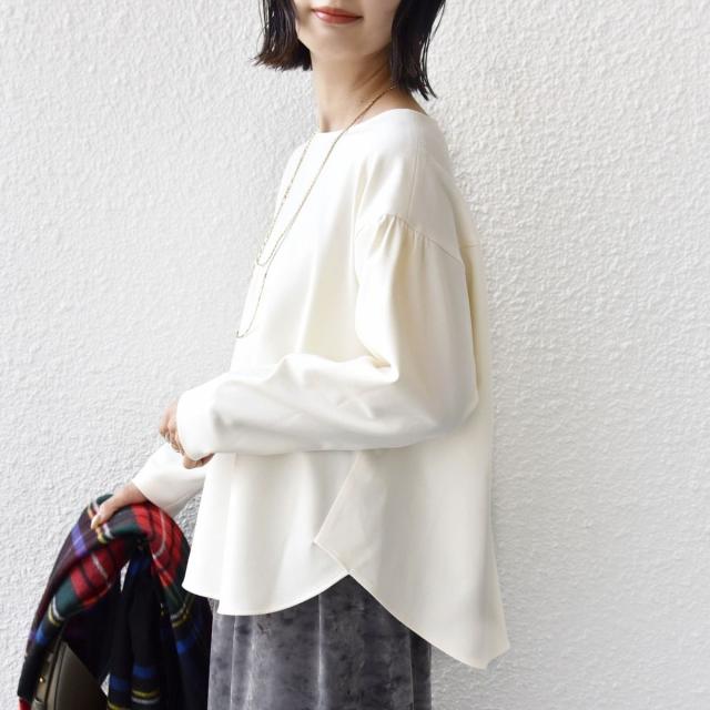 シップス（SHIPS）/〈手洗い可能〉両面起毛 裾 ラウンド デザイン プルオーバー