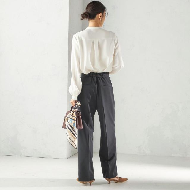 シップス（SHIPS）/《予約》〈洗濯機可能〉無地 / プリント ピンタック ブラウス（セレモニー対応可）