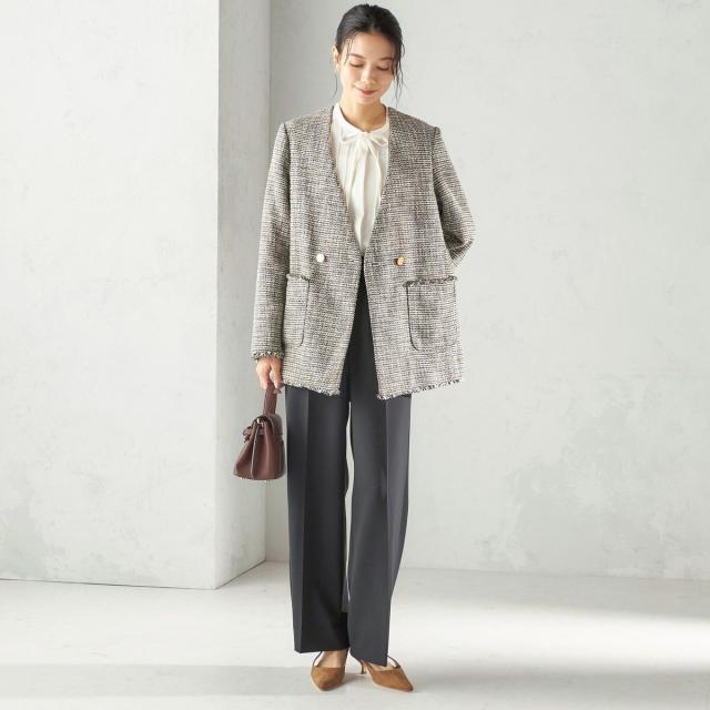 シップス（SHIPS）/《予約》〈洗濯機可能〉無地 / プリント ピンタック ブラウス（セレモニー対応可）