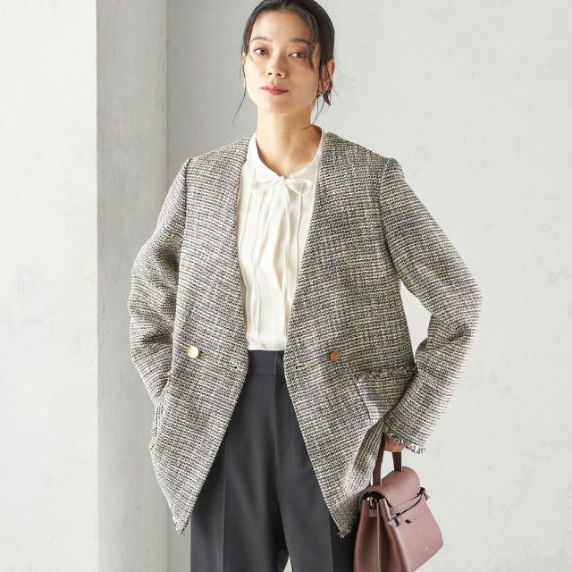 シップス（SHIPS）/《予約》〈洗濯機可能〉無地 / プリント ピンタック ブラウス（セレモニー対応可）