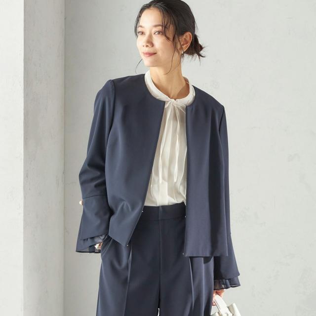 シップス（SHIPS）/《予約》〈洗濯機可能〉無地 / プリント ピンタック ブラウス（セレモニー対応可）