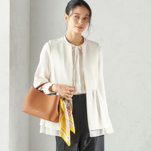 シップス（SHIPS）/《予約》ダブル クロス レイヤード ペプラム ジレ（セレモニー対応可）