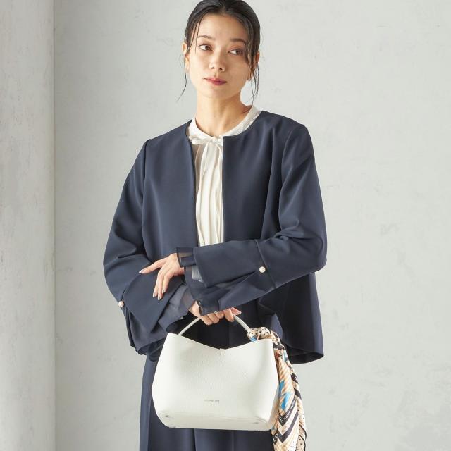 シップス（SHIPS）/《予約》ダブル クロス 重ね袖 ノーカラー ジャケット（セレモニー対応可）