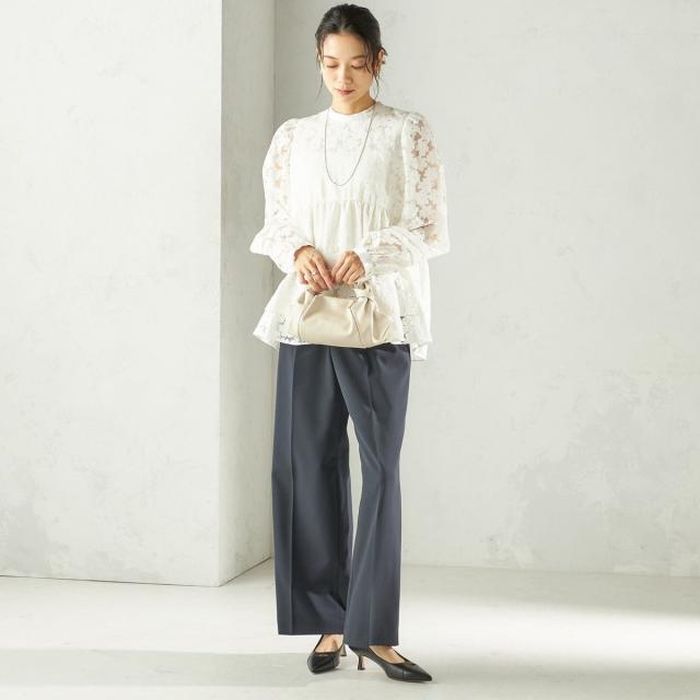 シップス（SHIPS）/《予約》〈手洗い可能〉IPEKER オパール 加工 ブラウス（セレモニー対応可）