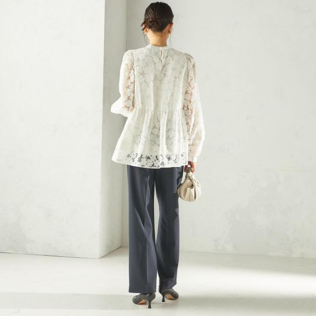 シップス（SHIPS）/《予約》〈手洗い可能〉IPEKER オパール 加工 ブラウス（セレモニー対応可）