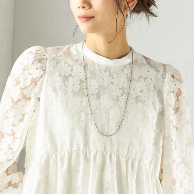 シップス（SHIPS）/《予約》〈手洗い可能〉IPEKER オパール 加工 ブラウス（セレモニー対応可）