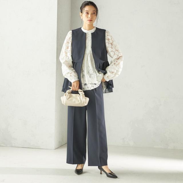 シップス（SHIPS）/《予約》〈手洗い可能〉IPEKER オパール 加工 ブラウス（セレモニー対応可）