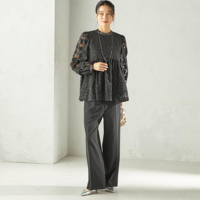 シップス（SHIPS）/《予約》〈手洗い可能〉IPEKER オパール 加工 ブラウス（セレモニー対応可）