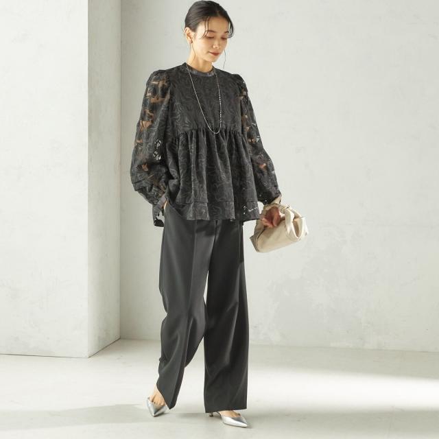 シップス（SHIPS）/《予約》〈手洗い可能〉IPEKER オパール 加工 ブラウス（セレモニー対応可）