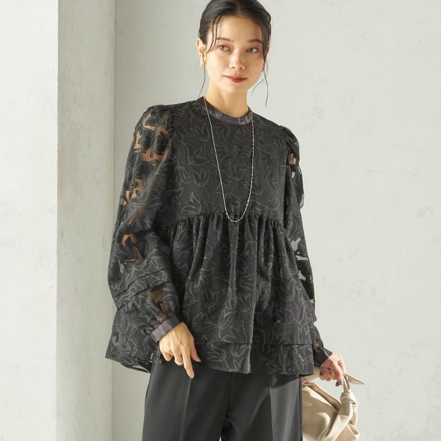 シップス（SHIPS）/《予約》〈手洗い可能〉IPEKER オパール 加工 ブラウス（セレモニー対応可）