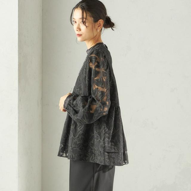 シップス（SHIPS）/《予約》〈手洗い可能〉IPEKER オパール 加工 ブラウス（セレモニー対応可）