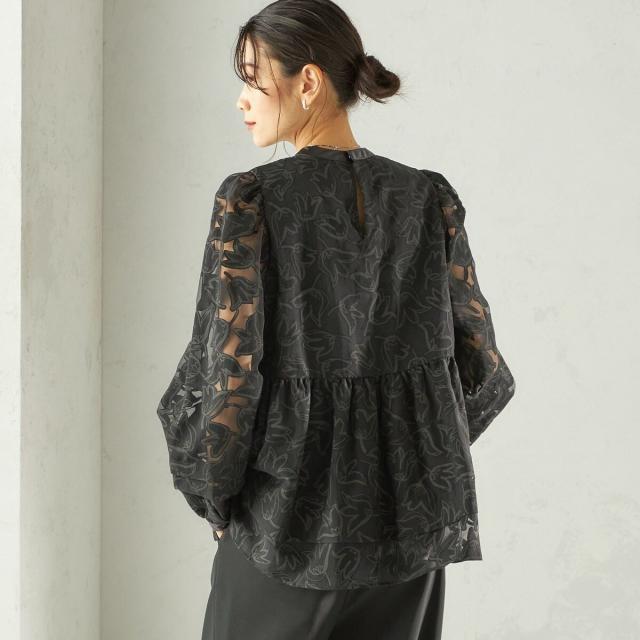 シップス（SHIPS）/《予約》〈手洗い可能〉IPEKER オパール 加工 ブラウス（セレモニー対応可）