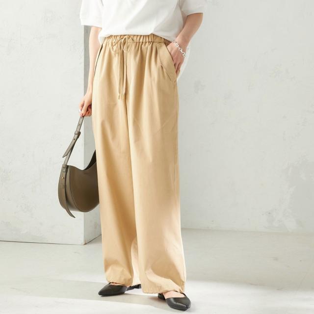 シップス（SHIPS）/《予約》〈手洗い可 / 撥水加工〉サイド ポケット 裾 ドロスト パンツ