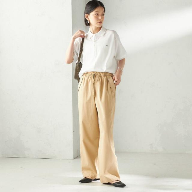 シップス（SHIPS）/《予約》〈手洗い可 / 撥水加工〉サイド ポケット 裾 ドロスト パンツ