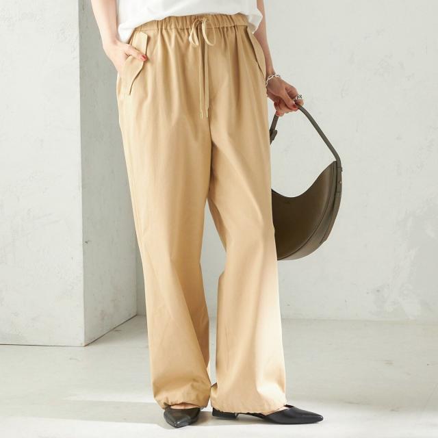 シップス（SHIPS）/《予約》〈手洗い可 / 撥水加工〉サイド ポケット 裾 ドロスト パンツ