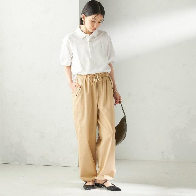 シップス（SHIPS）/《予約》〈手洗い可 / 撥水加工〉サイド ポケット 裾 ドロスト パンツ