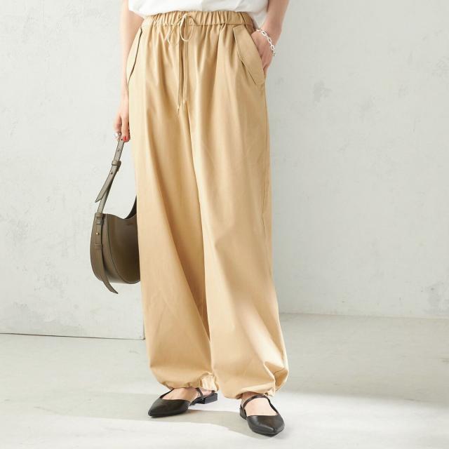 シップス（SHIPS）/《予約》〈手洗い可 / 撥水加工〉サイド ポケット 裾 ドロスト パンツ