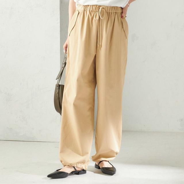 シップス（SHIPS）/《予約》〈手洗い可 / 撥水加工〉サイド ポケット 裾 ドロスト パンツ