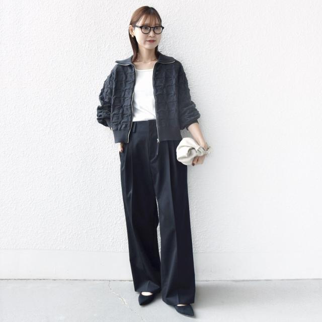 シップス（SHIPS）/《予約》【WEB限定】〈手洗い可能〉フラワー ジャカード ジップ カーディガン