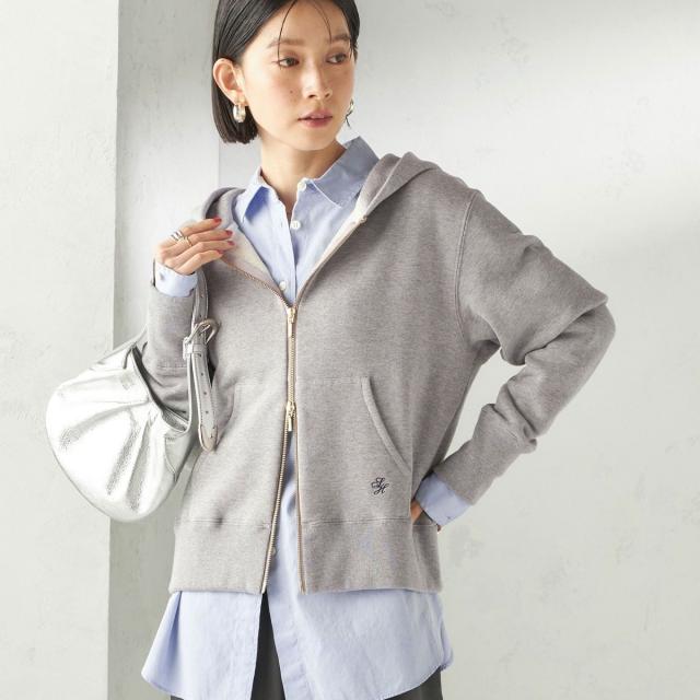 シップス（SHIPS）/《予約》〈洗濯機可能〉AZUMA 裏毛 刺繍 ジップ アップ パーカ