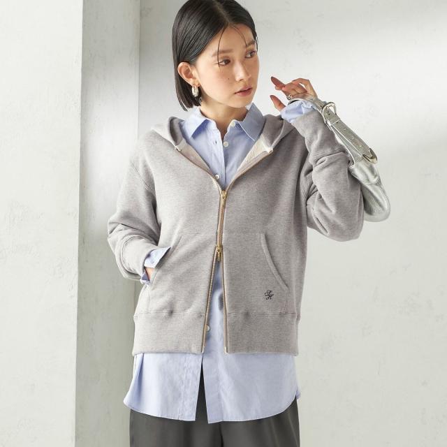 シップス（SHIPS）/《予約》〈洗濯機可能〉AZUMA 裏毛 刺繍 ジップ アップ パーカ