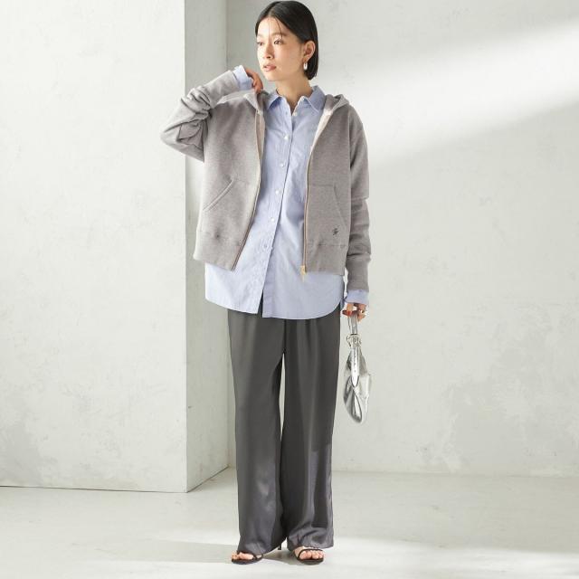 シップス（SHIPS）/《予約》〈洗濯機可能〉AZUMA 裏毛 刺繍 ジップ アップ パーカ