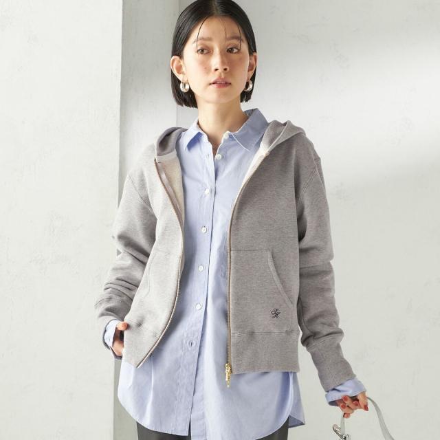 シップス（SHIPS）/《予約》〈洗濯機可能〉AZUMA 裏毛 刺繍 ジップ アップ パーカ