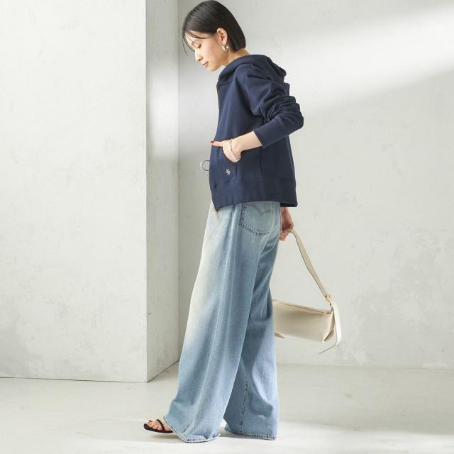 シップス（SHIPS）/《予約》〈洗濯機可能〉AZUMA 裏毛 刺繍 ジップ アップ パーカ