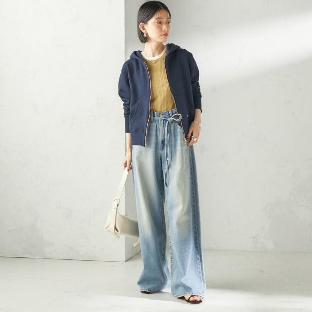 シップス（SHIPS）/《予約》〈洗濯機可能〉AZUMA 裏毛 刺繍 ジップ アップ パーカ