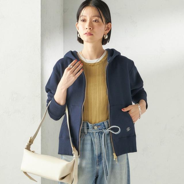 シップス（SHIPS）/《予約》〈洗濯機可能〉AZUMA 裏毛 刺繍 ジップ アップ パーカ