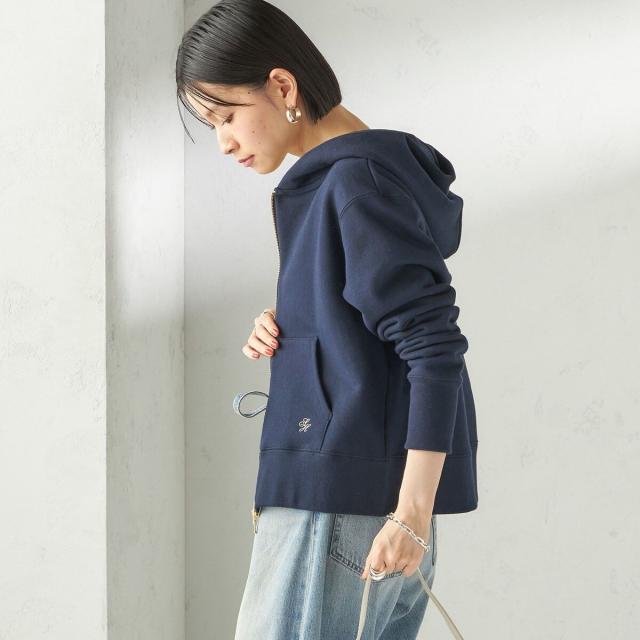 シップス（SHIPS）/《予約》〈洗濯機可能〉AZUMA 裏毛 刺繍 ジップ アップ パーカ