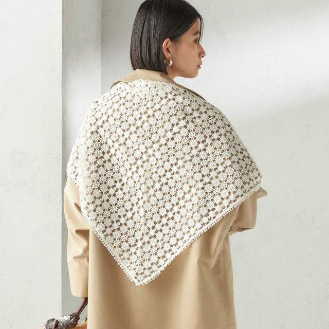 シップス（SHIPS）/《予約》【SHIPS別注】BINDU: レース トライアングル スカーフ